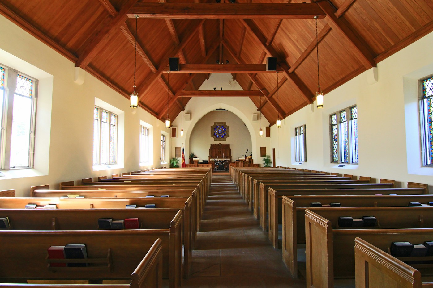 Church interior shown as a stock location image