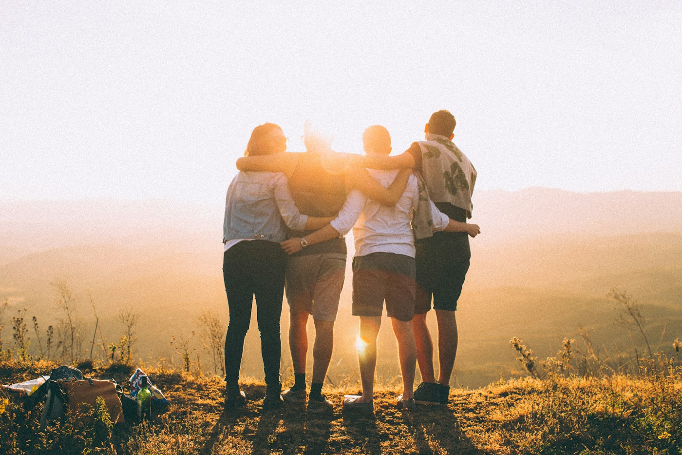 People sharing time outdoors, shown as stock imagery